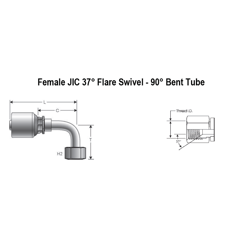 JIC 37° Flare Hydraulic Fittings - JIC 37° Flare fittings shows