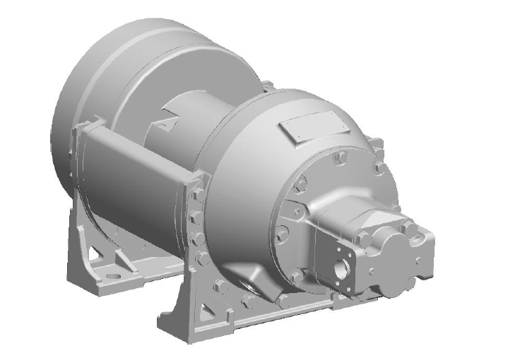 M18-3-101-1 : Pullmaster Planetary Hydraulic Winch, Equal Speed, 18,000lb  Bare Drum Pull, Auto Brake, CW, 76GPM Motor, 8.5