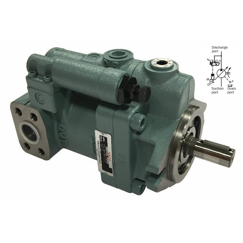 PVS-1B-22N2-U-12 : Nachi Variable Piston Pump, 22cc, 10.5GPM, 2000RPM,  3625psi, SAE A 2-Bolt, 3/4