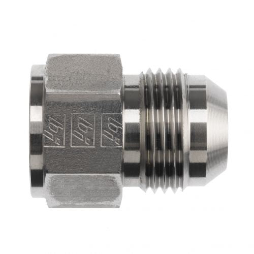 2406-06-05-SS : OneHydraulics Straight Stainless Steel Rigid Adapter, 9/16-18 (-06) Female JIC x 1/2-20 (-05) Male JIC, 7200psi