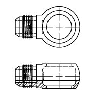 3059-04-02 : Adaptall Straight Steel Banjo Adapter, 7/16-20 UNF (-04) Male JIC x G 1/8-28 (-02) BSPP Banjo