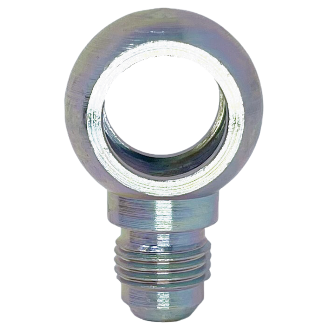 3059-04-02 : Adaptall Straight Steel Banjo Adapter, 7/16-20 UNF (-04) Male JIC x G 1/8-28 (-02) BSPP Banjo