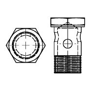 3068-20-150 : Adaptall Steel Banjo Bolt, M20 X 1.5 (20mm) Male Metric