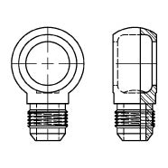 3069-06-16 : Adaptall Straight Steel Banjo Adapter, 9/16-18 UNF (-06) Male JIC x M16 X 1.5 (16mm) Metric Banjo