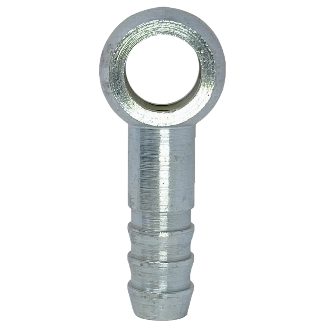 3069HB-06-10 : Adaptall Straight Steel Banjo Adapter, 3/8" (-06) Hose Barb x M10 X 1.0 (10mm) Metric Banjo