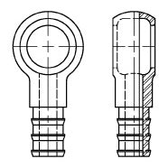 3069HB-06-10 : Adaptall Straight Steel Banjo Adapter, 3/8" (-06) Hose Barb x M10 X 1.0 (10mm) Metric Banjo