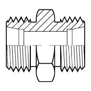 5000L-10-08 : Adaptall Straight Steel Rigid Adapter, M16 X 1.5 (-L10) Male Light DIN x M14 X 1.5 (-L08) Male Light DIN