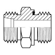 5002L-12-08 : Adaptall Straight Steel Adapter, M18 X 1.5 (-L12) Male Light Duty DIN Tube x 1/2-14 (-08) Male BSPP