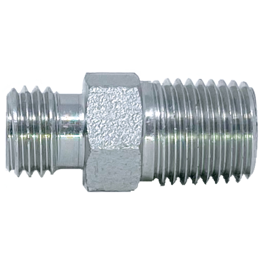 5007L-15-08 : Adaptall Straight Steel Rigid Adapter, M22 X 1.5 (-L15) Male Light DIN x 1/2-14 (-08) Male NPT