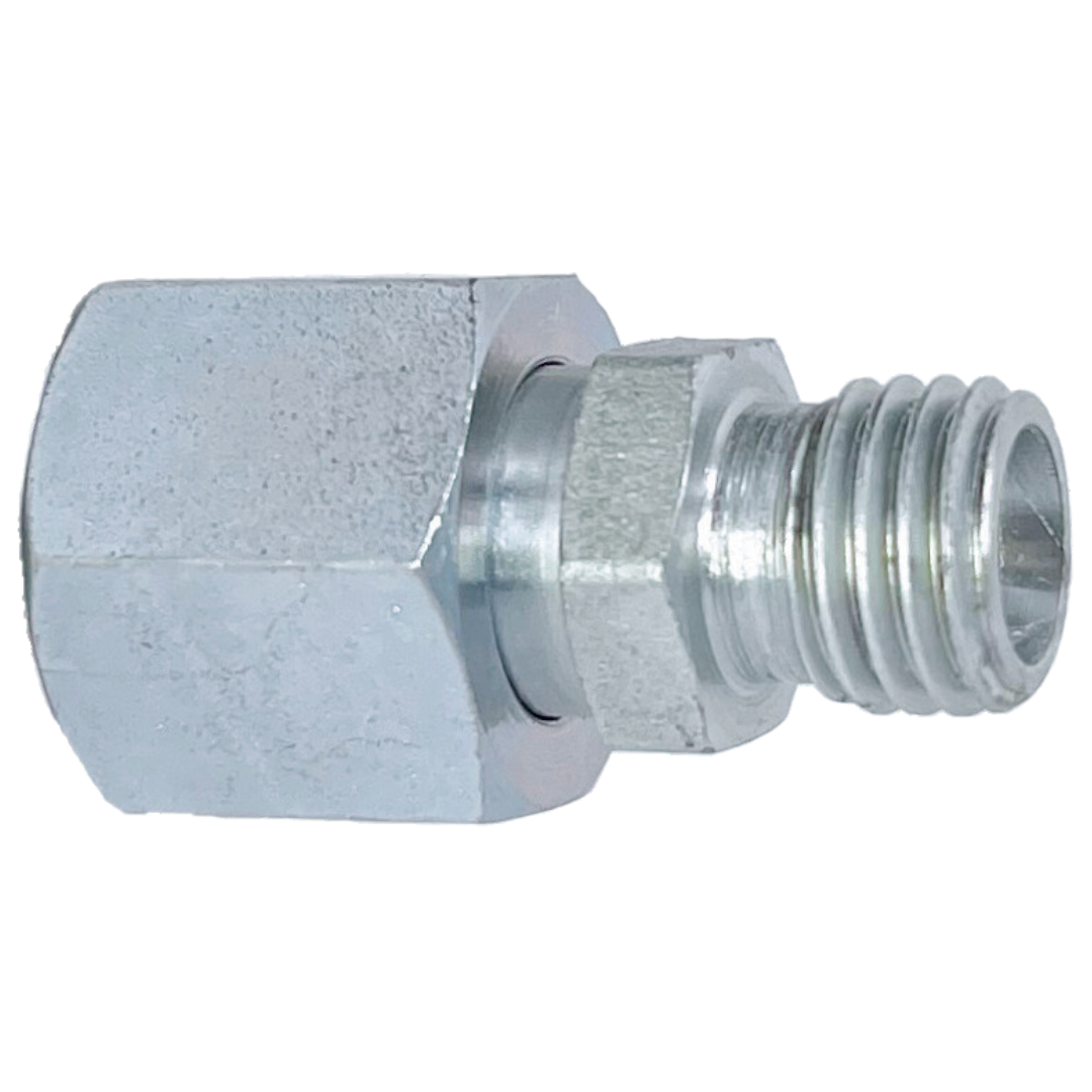 5315L-15-06 : Adaptall Straight Steel Swivel Adapter, M22 X 1.5 (-L15) Female Light DIN x M12 X 1.5 (-L06) Male Light DIN