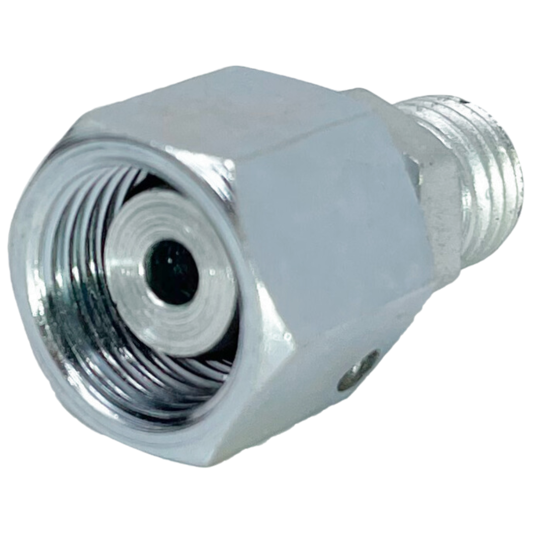 5315L-15-06 : Adaptall Straight Steel Swivel Adapter, M22 X 1.5 (-L15) Female Light DIN x M12 X 1.5 (-L06) Male Light DIN