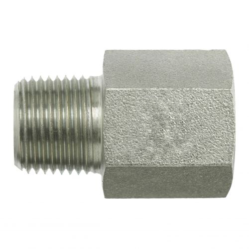 5405-12-08 : OneHydraulics Straight Steel Rigid Expander Adapter, 3/4-14 (-12) Male NPT x 1/2-14 (-08) Female NPT, 5000psi