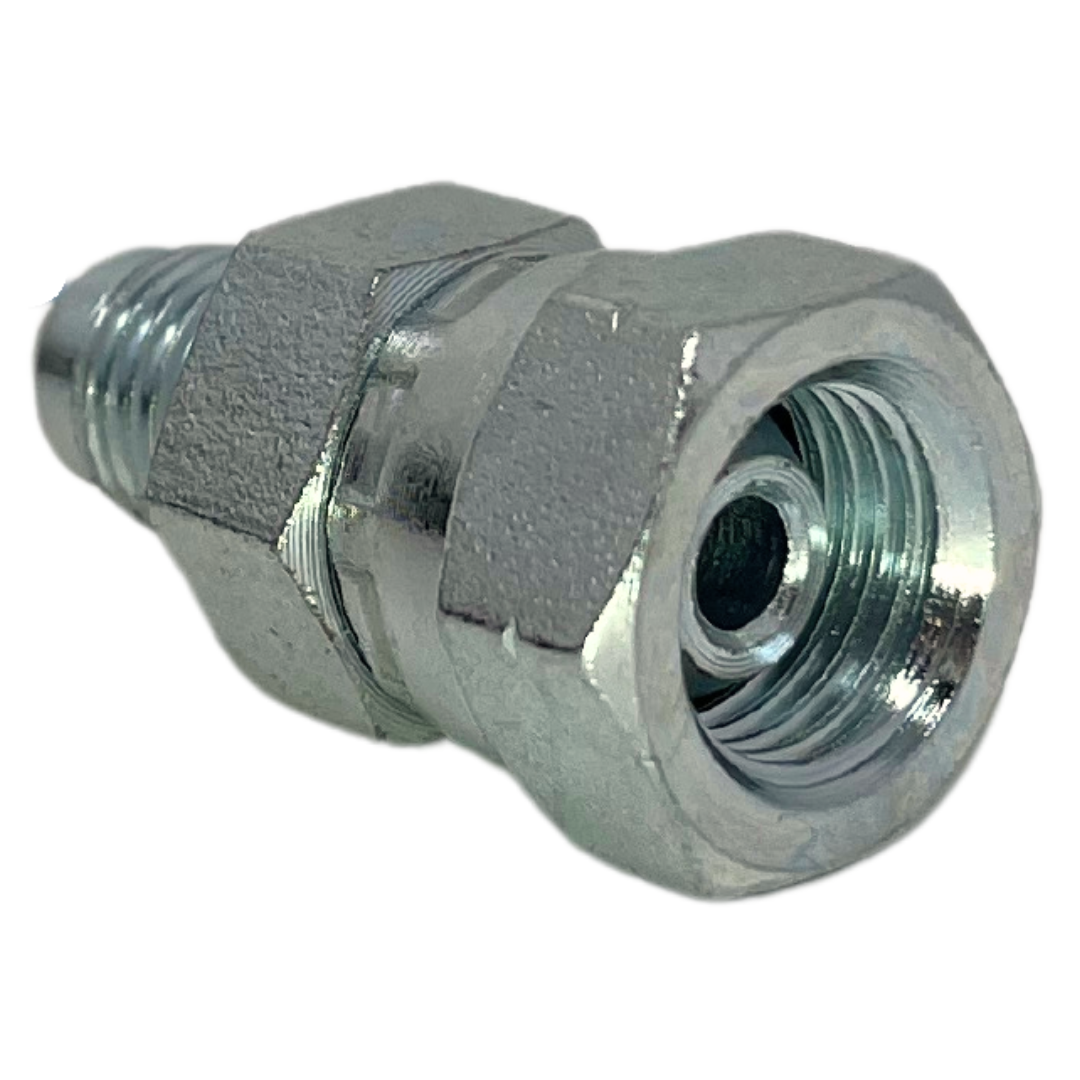 9240-16-16 : Adaptall Straight Steel Adapter, 1-5/16-12 (-16) Male JIC x 1-11 (-16) Female BSPP Swivel