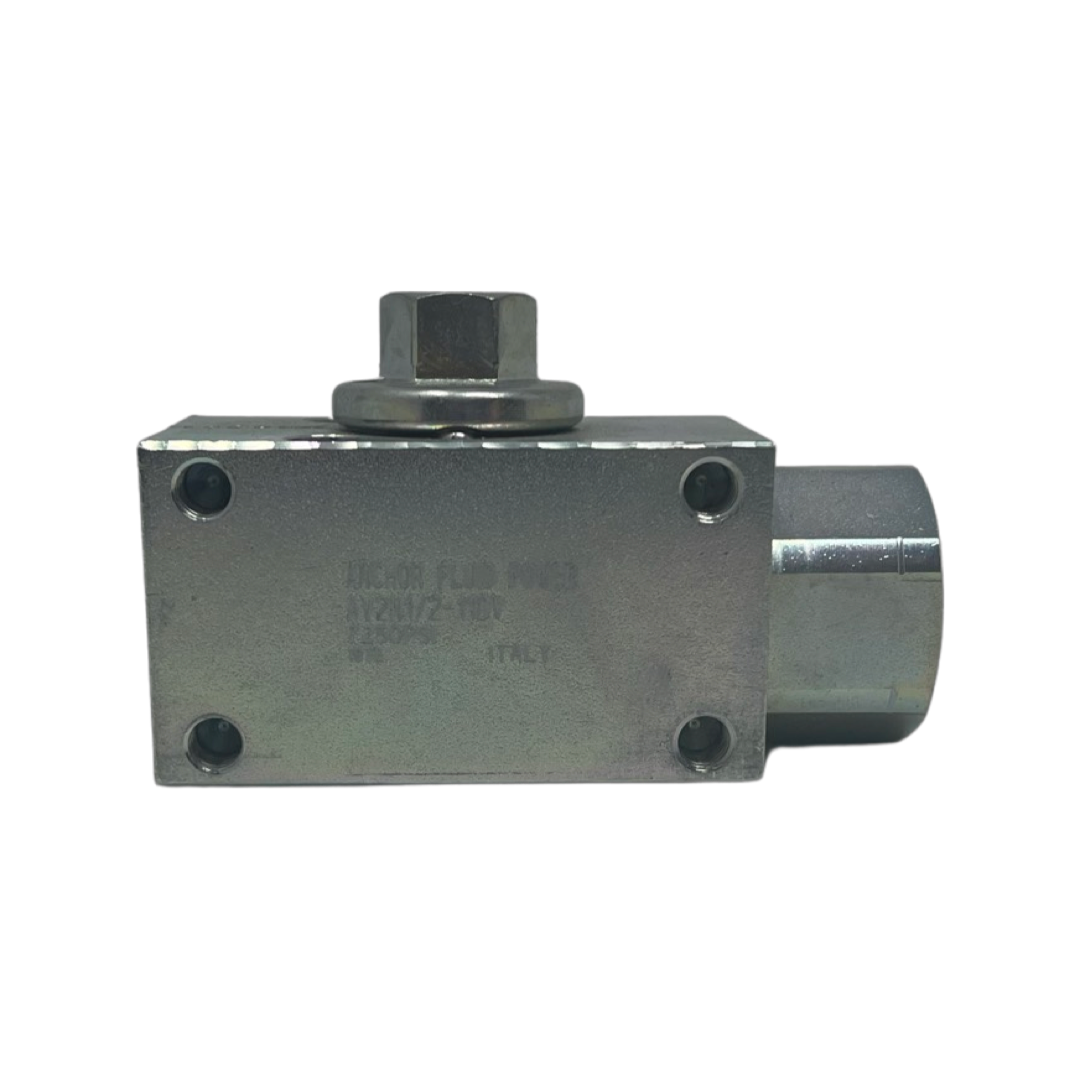 AV2N1-1/4R-11NV : AFP 2-Way Excavator Style Ball Valve, 7250psi rated, Steel, 1.25" NPT Reduced Bore