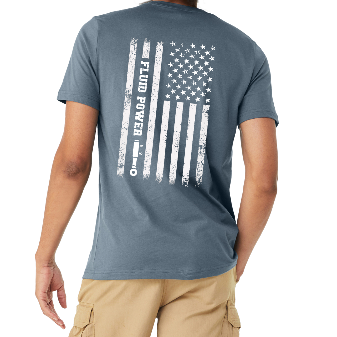 AMERICAN FLUID POWER SHIRT - Stylish and Fun Hydraulic Themed T-Shirt - Fluid Power Fashion by OneHydraulics