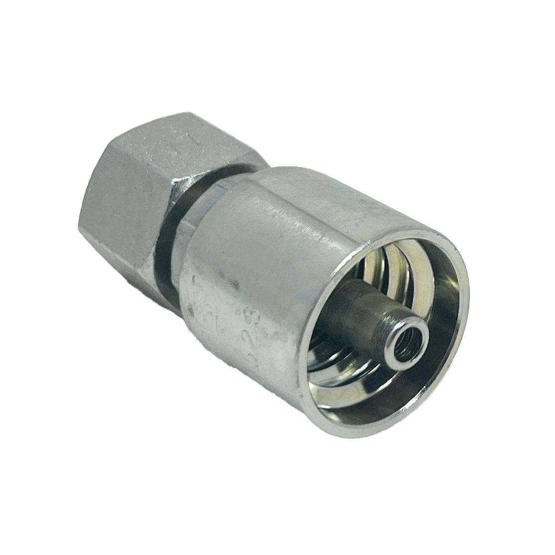 B2-BPFX-0404: Continental Hose Fitting, 0.25 (1/4") Hose ID x 1/4-19 Female BSPP, Straight Swivel Connection