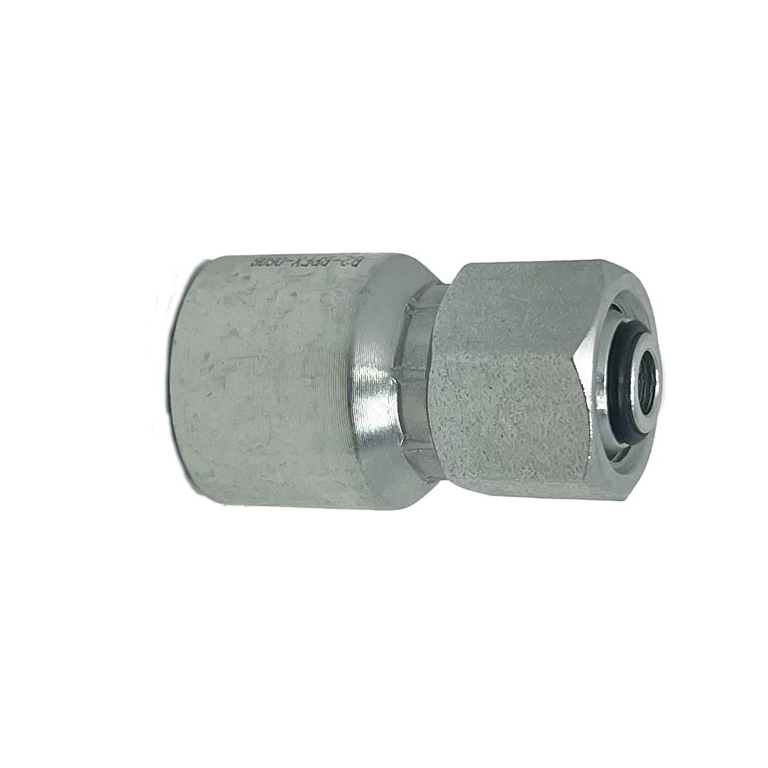 B2-BPFX-0606: Continental Hose Fitting, 0.375 (3/8") Hose ID x 3/8-19 Female BSPP, Straight Swivel Connection