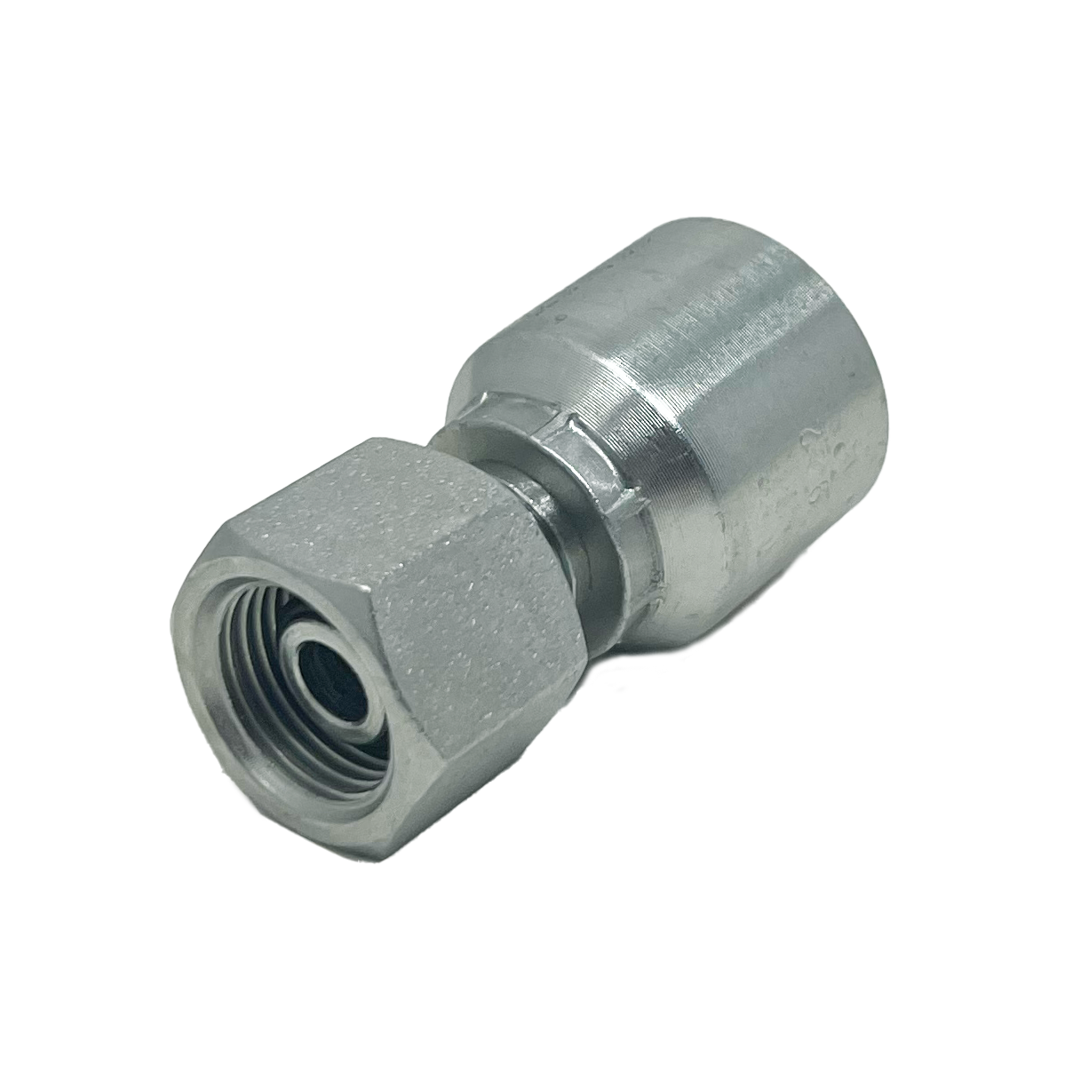 B2-BPFX-0606: Continental Hose Fitting, 0.375 (3/8") Hose ID x 3/8-19 Female BSPP, Straight Swivel Connection