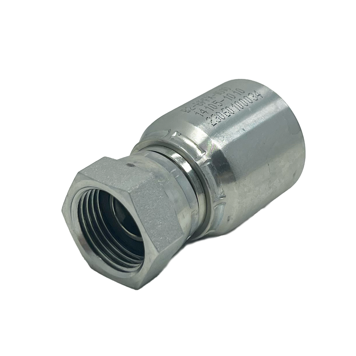 B2-BPFX-1010: Continental Hose Fitting, 0.625 (5/8") Hose ID x 5/8-14 Female BSPP, Straight Swivel Connection