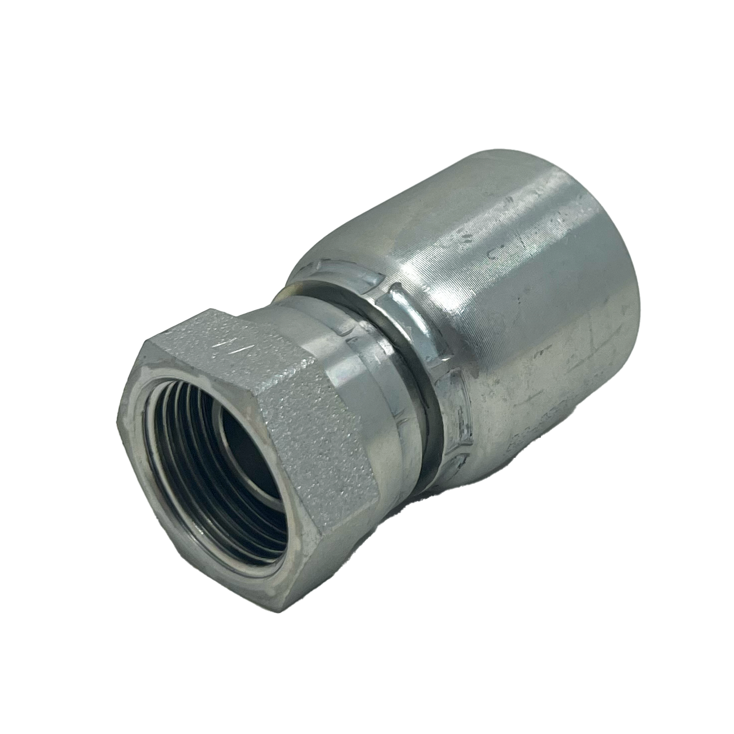 B2-BPFX-1212: Continental Hose Fitting, 0.75 (3/4") Hose ID x 3/4-14 Female BSPP, Straight Swivel Connection