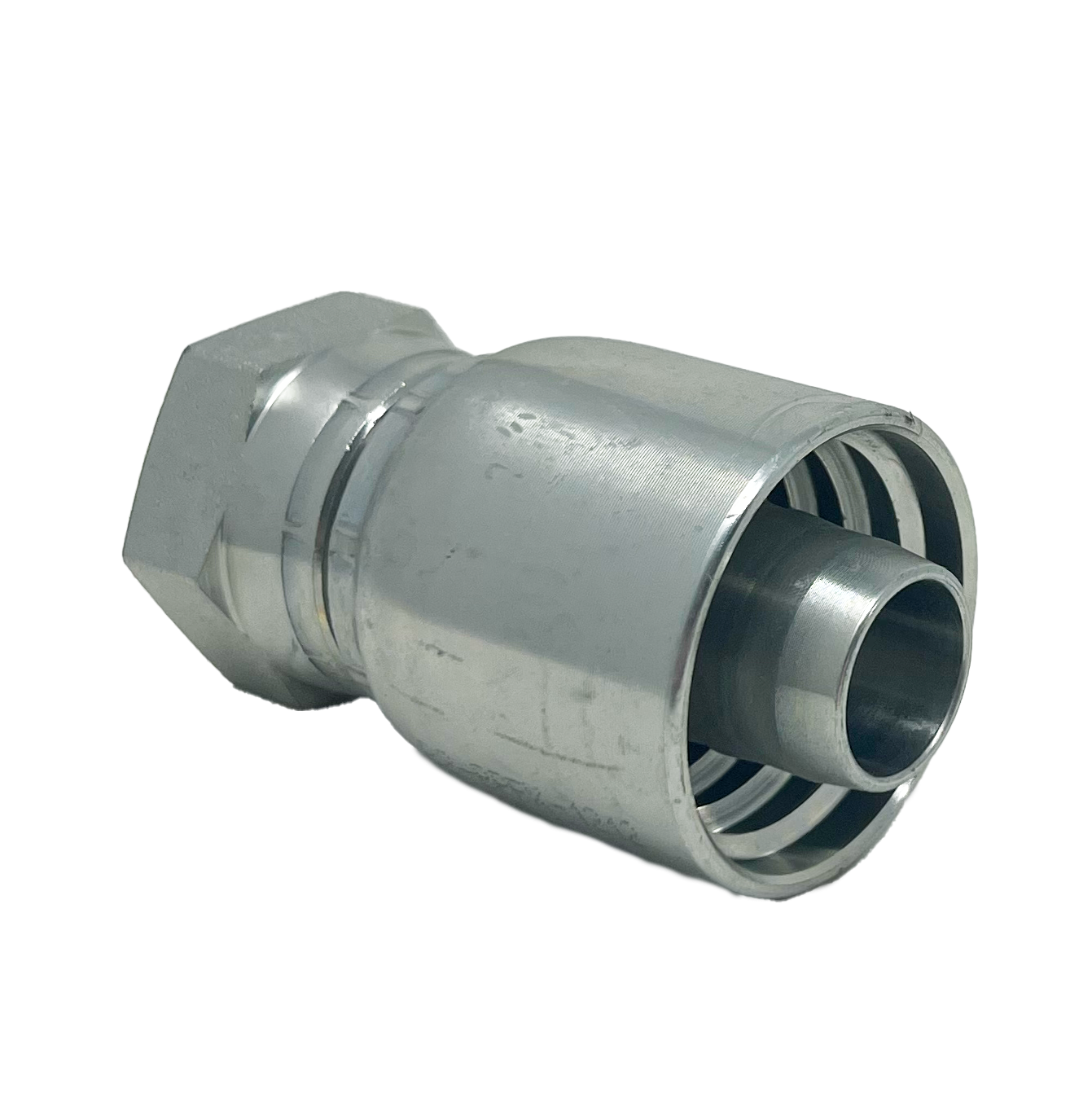 B2-BPFX-1212: Continental Hose Fitting, 0.75 (3/4") Hose ID x 3/4-14 Female BSPP, Straight Swivel Connection