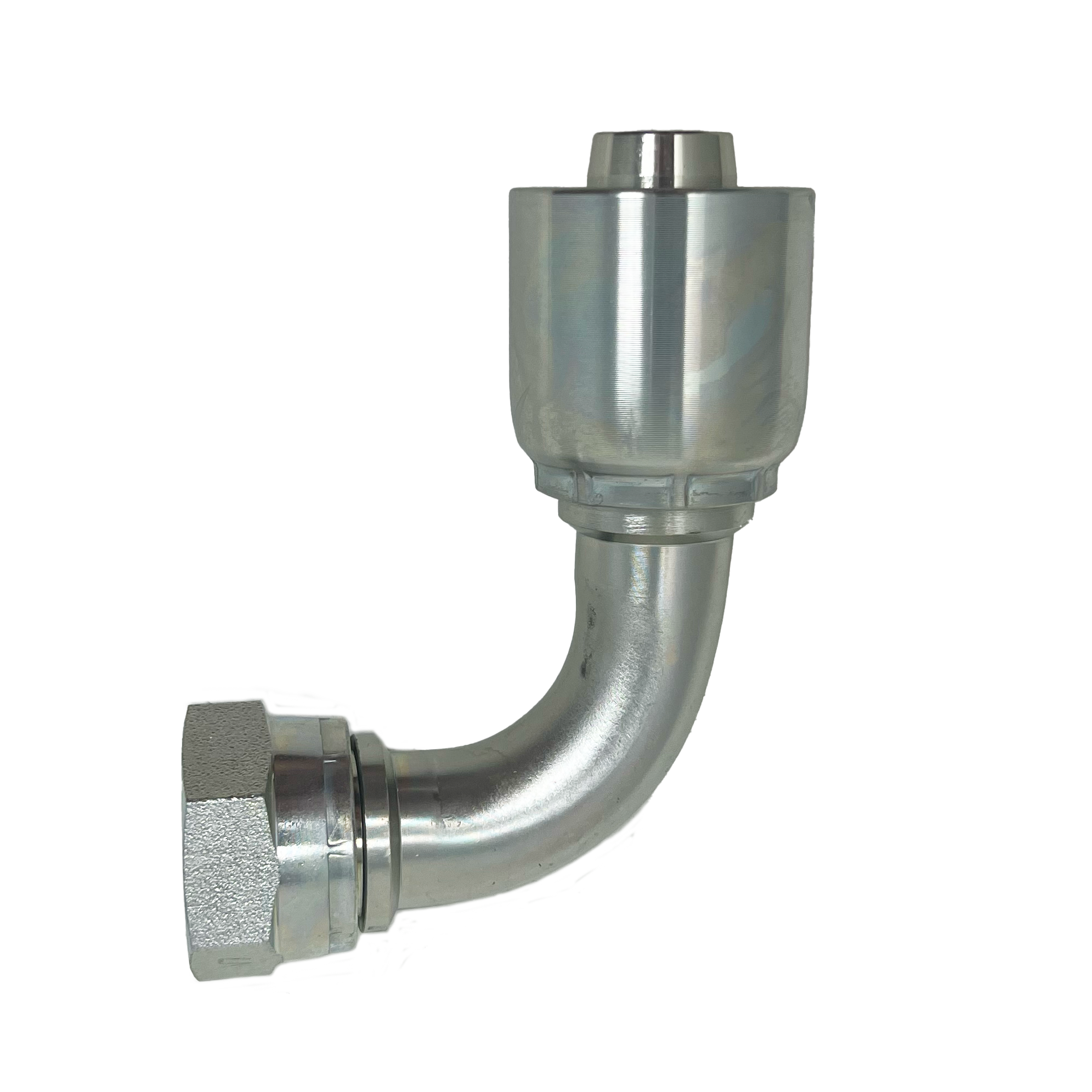 B2-BPFX90-1212: Continental Hose Fitting, 0.75 (3/4") Hose ID x 3/4-14 Female BSPP, 90-Degree Swivel Connection