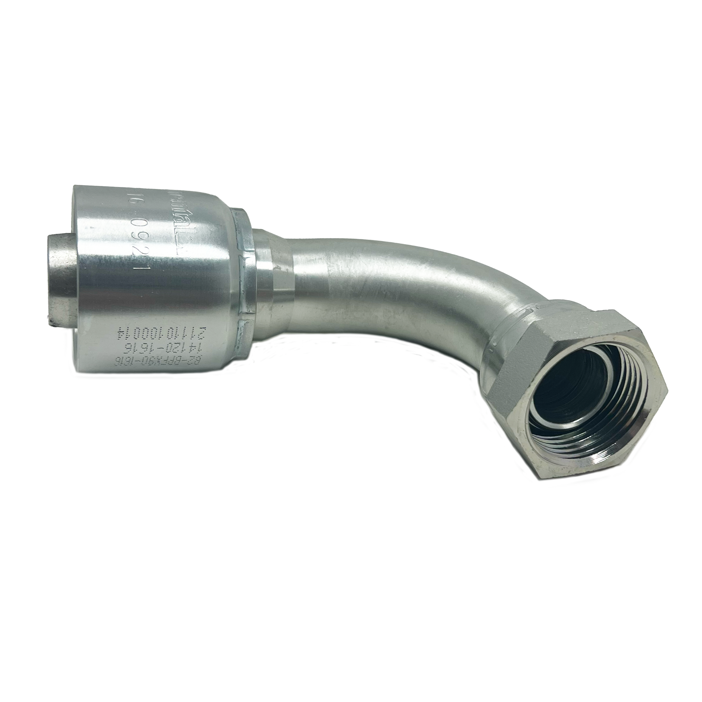 B2-BPFX90-1616: Continental Hose Fitting, 1" Hose ID x 1-11 Female BSPP, 90-Degree Swivel Connection