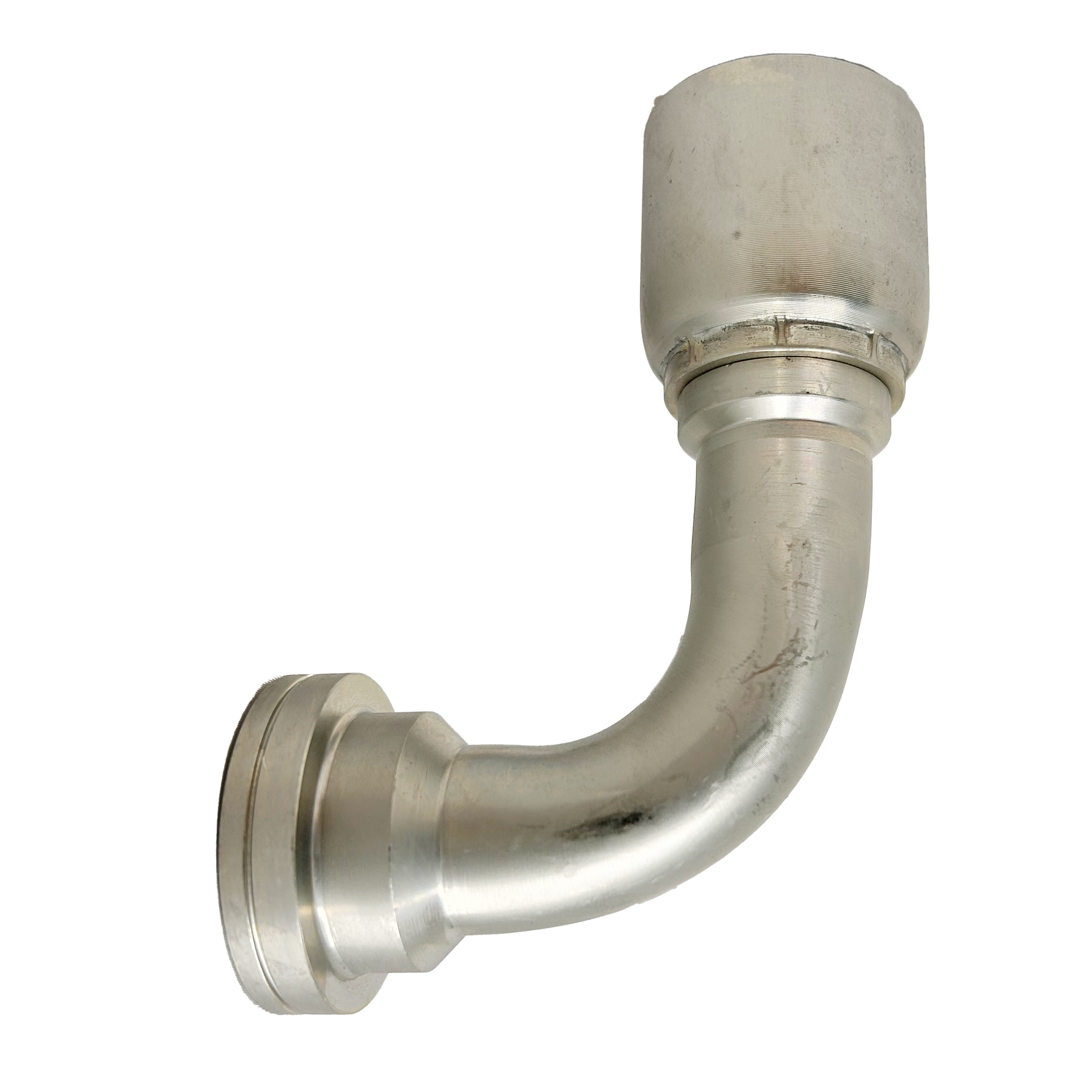 B2-FH90-1212: Continental Hose Fitting, 0.75 (3/4") Hose ID x 0.75 (3/4") Code 62, 90-Degree Connection