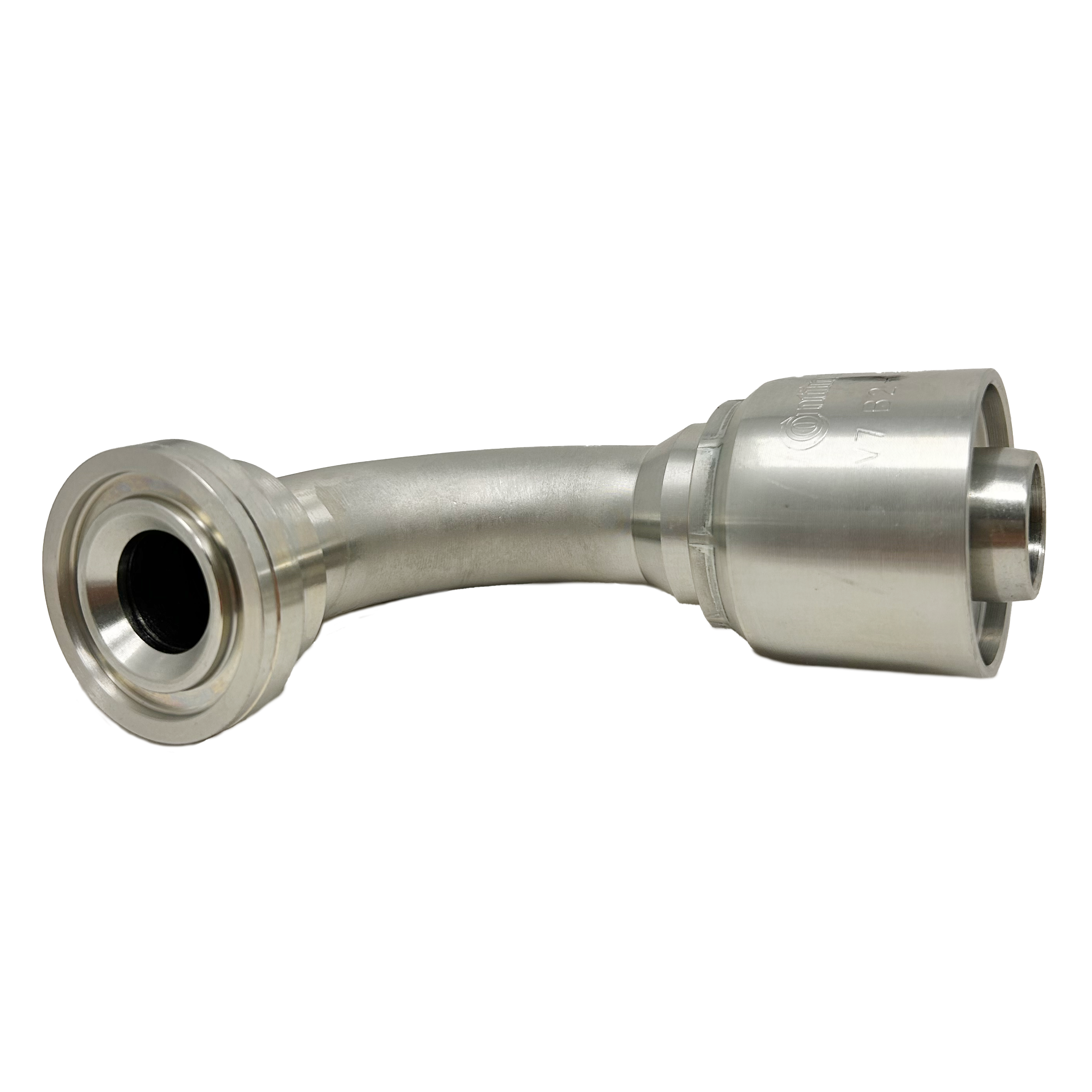 B2-FH90-1616: Continental Hose Fitting, 1" Hose ID x 1" Code 62, 90-Degree Connection