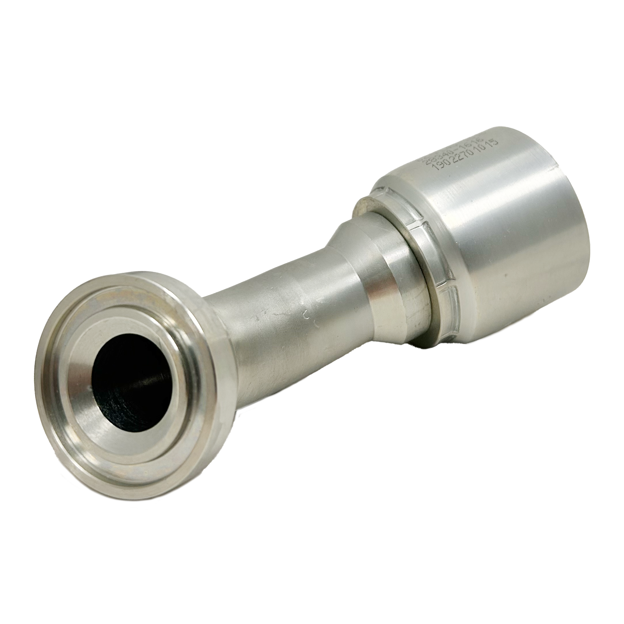 B2-FL45-2020: Continental Hose Fitting, 1.25 (1-1/4") Hose ID x 1.25 (1-1/4") Code 61, 45-Degree Connection