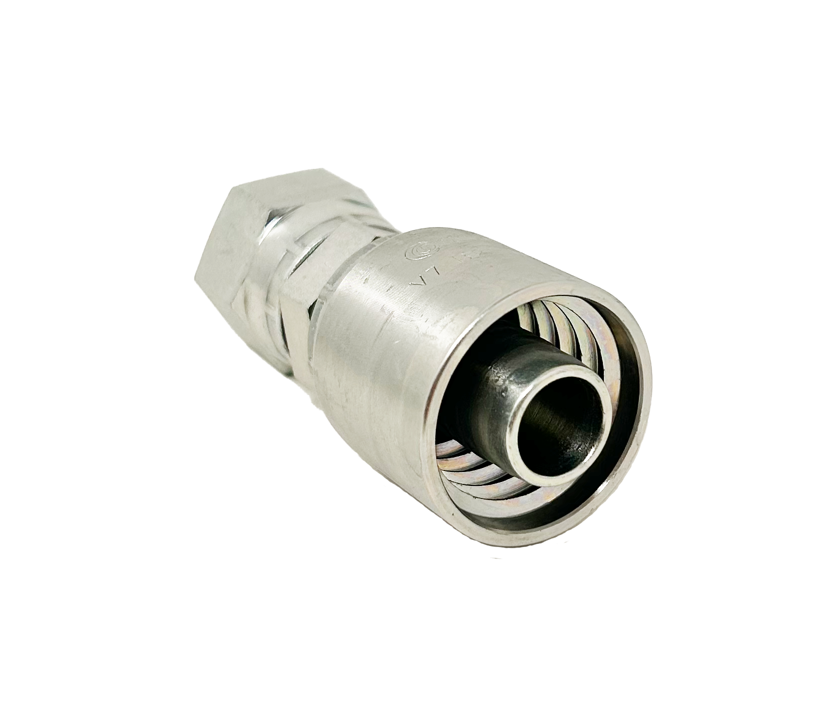 B2-JCFX-0403: Continental Hose Fitting, 0.25 (1/4") Hose ID x 3/8-24 Female JIC, Straight Swivel Connection