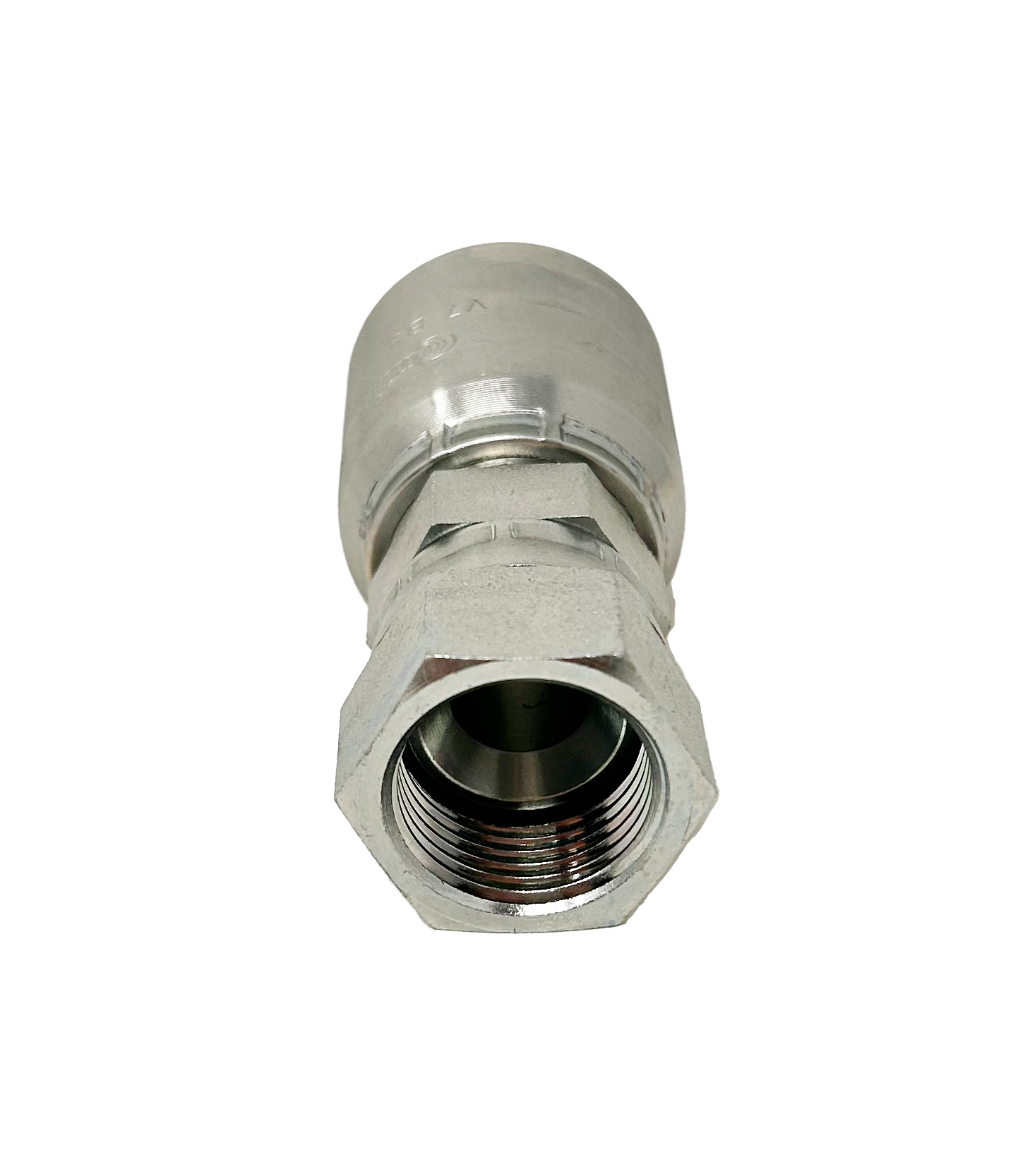 B2-JCFX-0403: Continental Hose Fitting, 0.25 (1/4") Hose ID x 3/8-24 Female JIC, Straight Swivel Connection