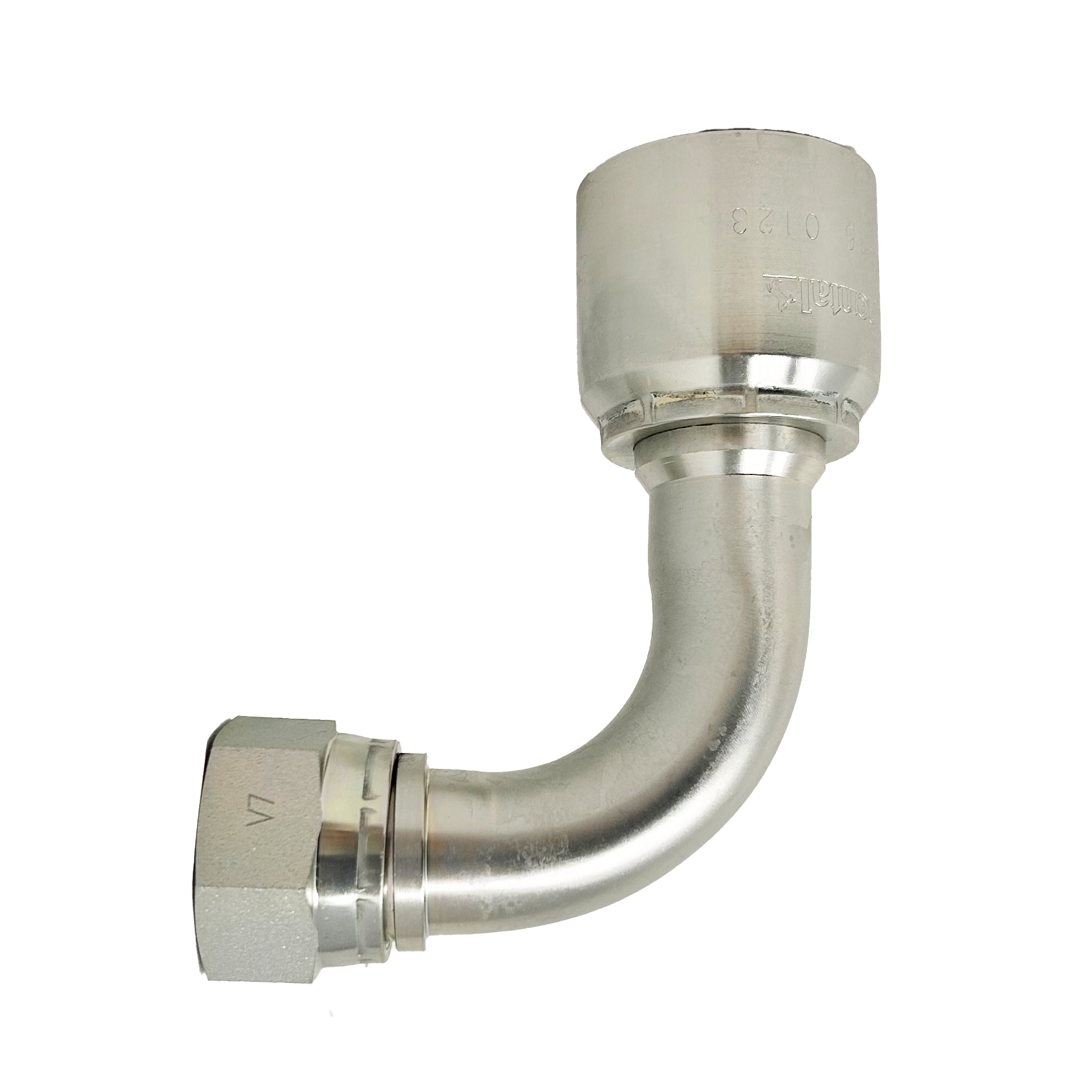 B2-JCFX90-0406: Continental Hose Fitting, 0.25 (1/4") Hose ID x 9/16-18 Female JIC, 90-Degree Swivel Connection