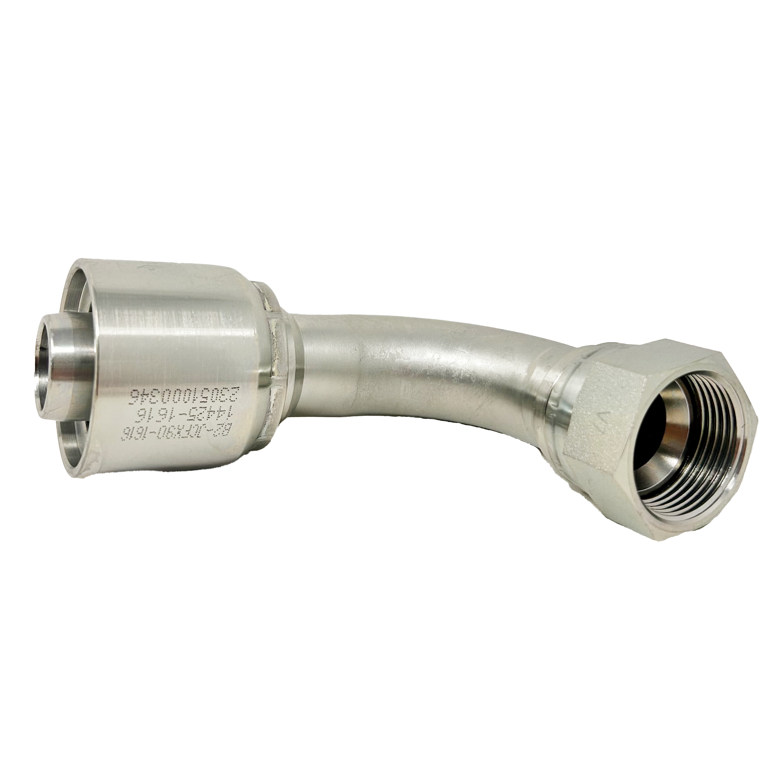 B2-JCFX90-1616S: Continental Hose Fitting, 1" Hose ID x 1-5/16-12 Female JIC, 90-Degree Swivel Connection