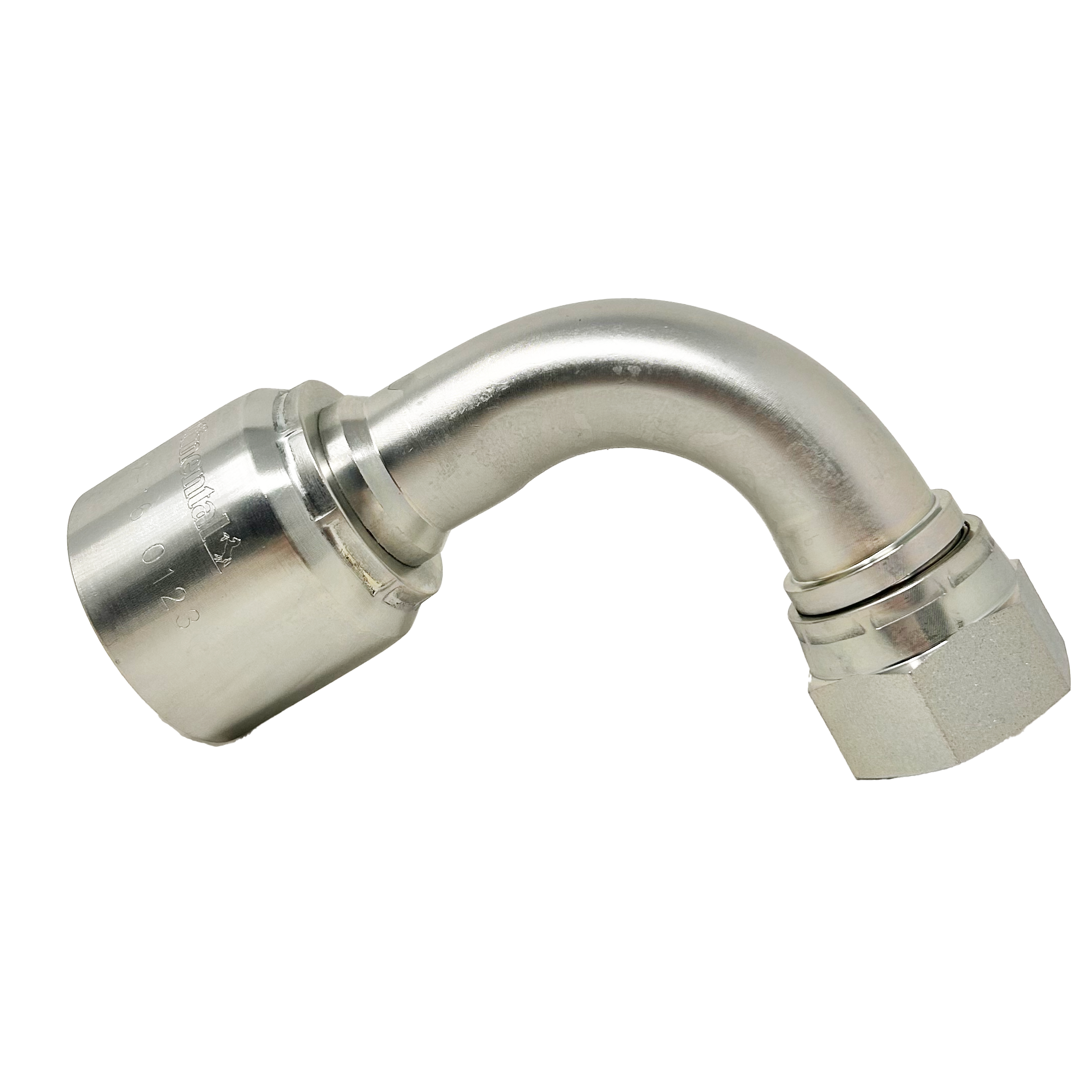 B2-JCFX90-3232: Continental Hose Fitting, 2" Hose ID x 2-1/2-12 Female JIC, 90-Degree Swivel Connection