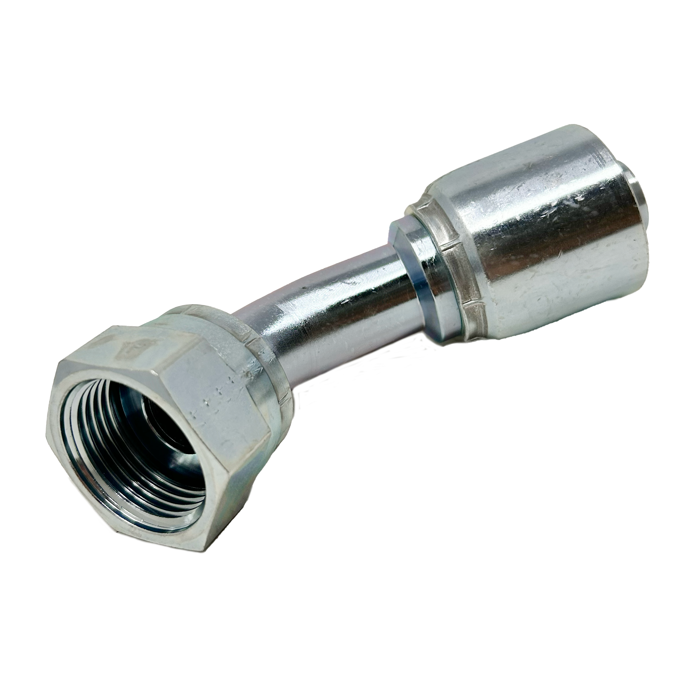 B2-OFFX45-1210: Continental Hose Fitting, 0.75 (3/4") Hose ID x 1-14 Female ORFS, 45-Degree Swivel Connection