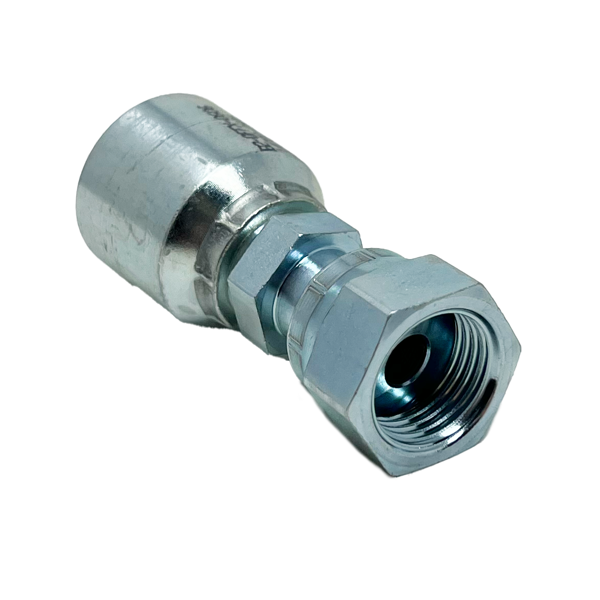 B2-OFFX-0404: Continental Hose Fitting, 0.25 (1/4") Hose ID x 9/16-18 Female ORFS, Straight Swivel Connection