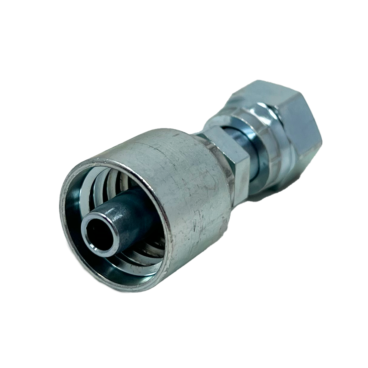 B2-OFFX-0404: Continental Hose Fitting, 0.25 (1/4") Hose ID x 9/16-18 Female ORFS, Straight Swivel Connection