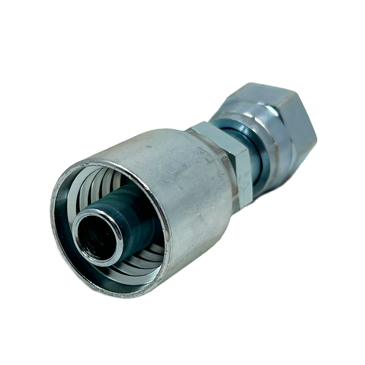 B2-OFFX-0806: Continental Hose Fitting, 0.5 (1/2") Hose ID x 11/16-16 Female ORFS, Straight Swivel Connection