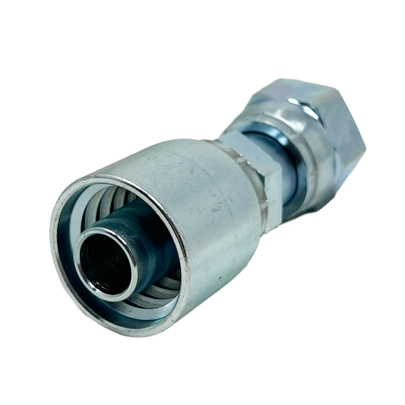 B2-OFFX-1010: Continental Hose Fitting, 0.625 (5/8") Hose ID x 1-14 Female ORFS, Straight Swivel Connection