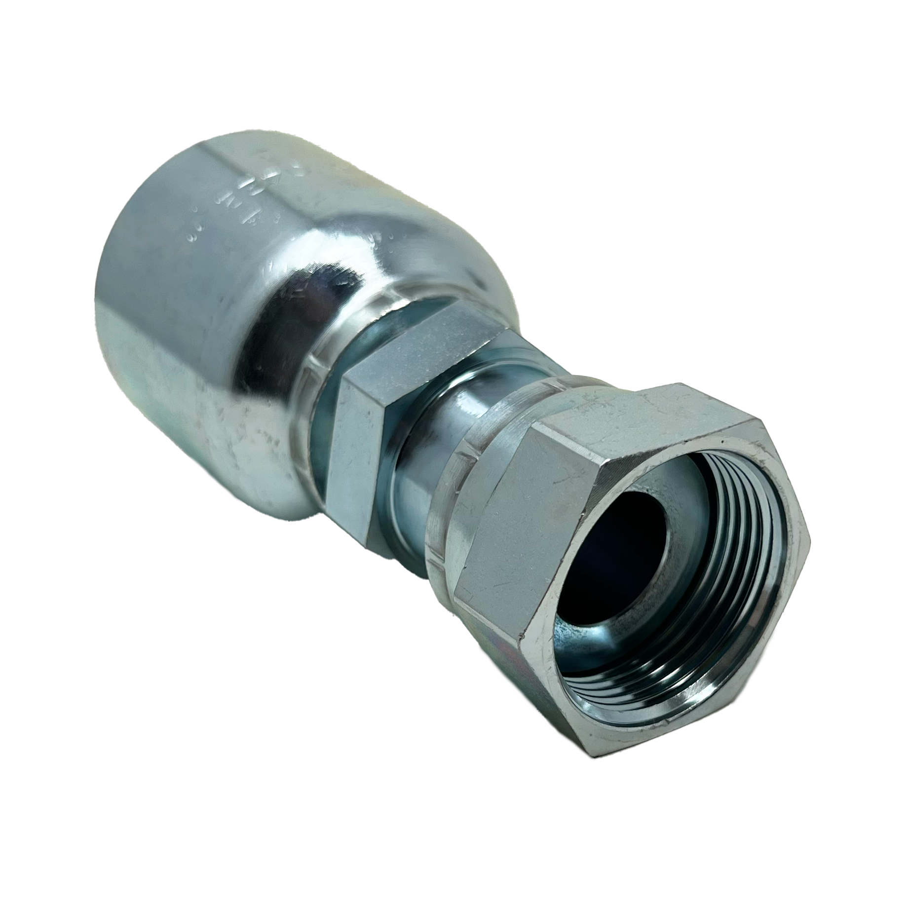 B2-OFFX-2020: Continental Hose Fitting, 1.25 (1-1/4") Hose ID x 1-11/16-12 Female ORFS, Straight Swivel Connection