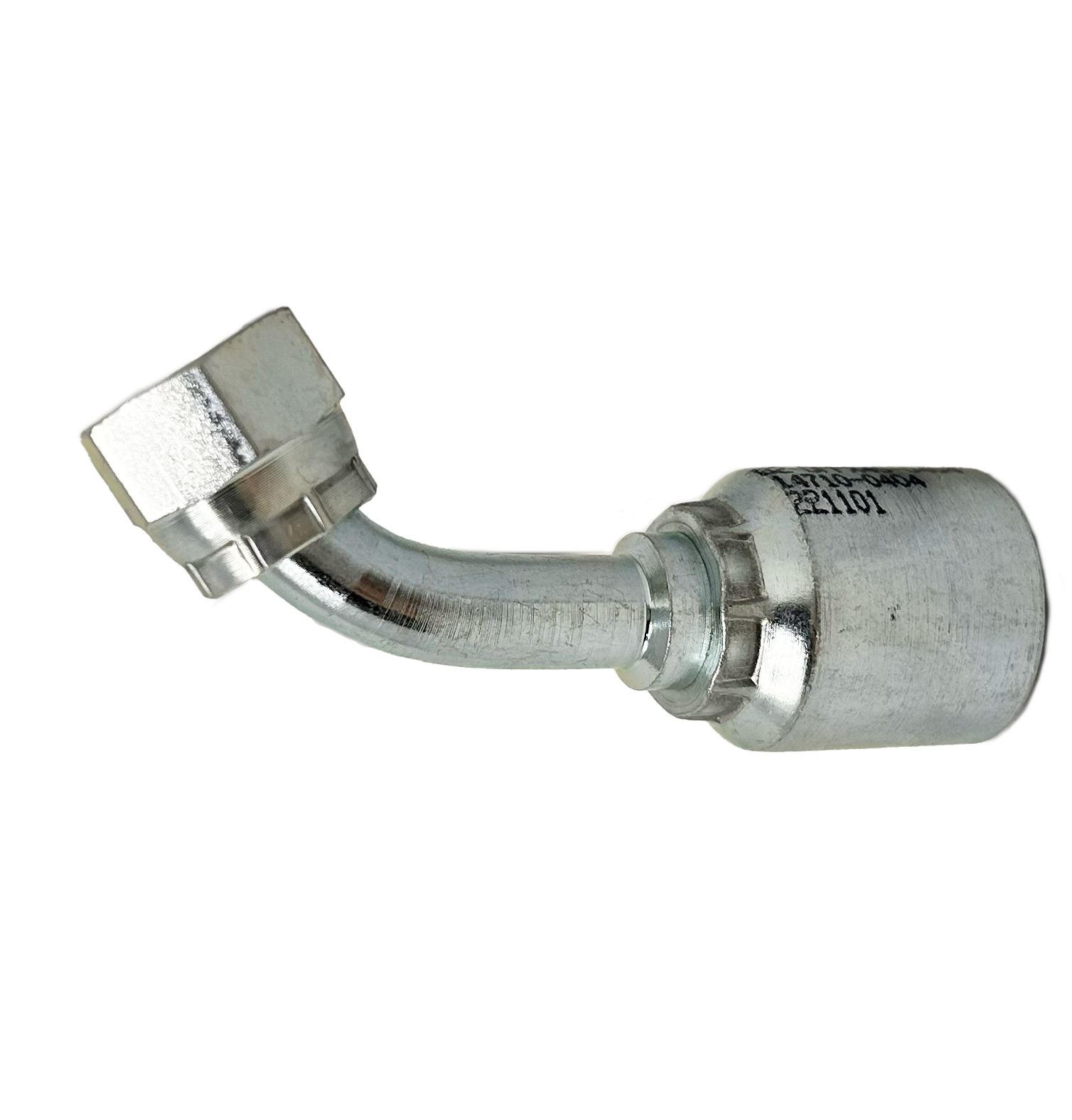 B2-OFFX45-0406: Continental Hose Fitting, 0.25 (1/4") Hose ID x 11/16-16 Female ORFS, 45-Degree Swivel Connection