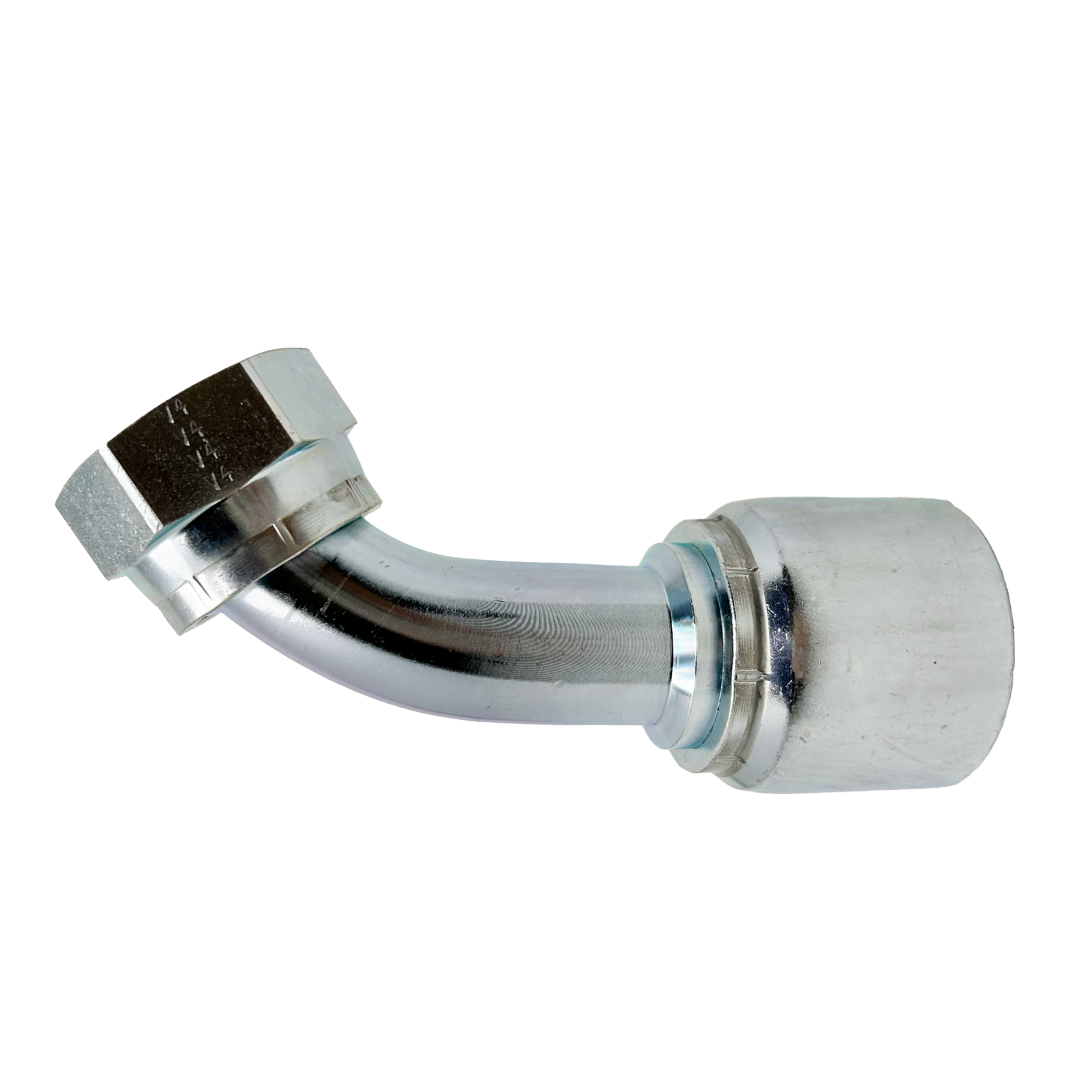 B2-OFFX45-1616: Continental Hose Fitting, 1" Hose ID x 1-7/16-12 Female ORFS, 45-Degree Swivel Connection