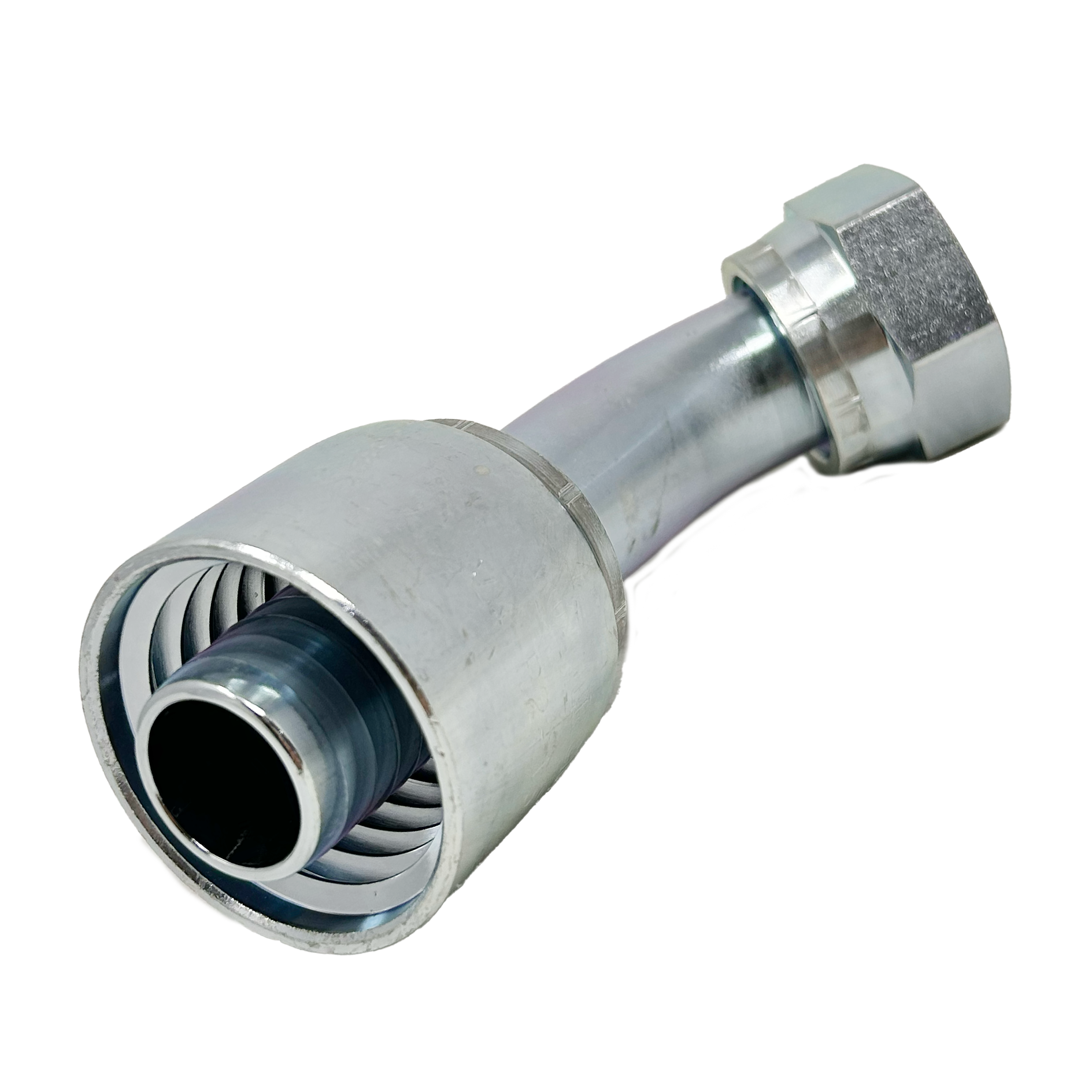 B2-OFFX45-2020: Continental Hose Fitting, 1.25 (1-1/4") Hose ID x 1-11/16-12 Female ORFS, 45-Degree Swivel Connection