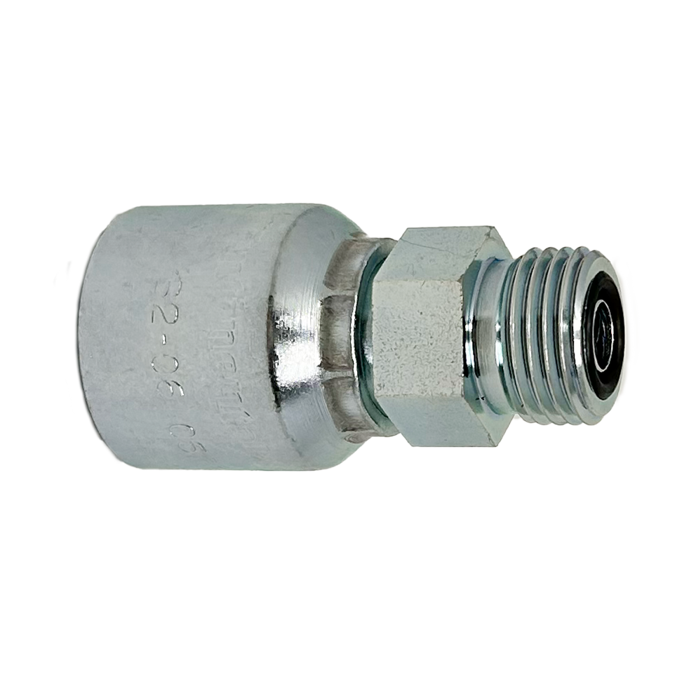 B2-OFM-0404: Continental Hose Fitting, 0.25 (1/4") Hose ID x 9/16-18 Male ORFS, Straight Rigid Connection