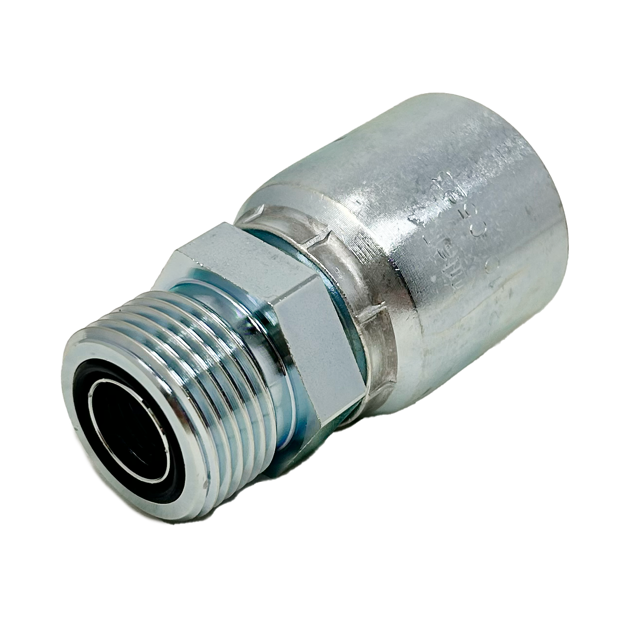 B2-OFM-1010: Continental Hose Fitting, 0.625 (5/8") Hose ID x 1-14 Male ORFS, Straight Rigid Connection