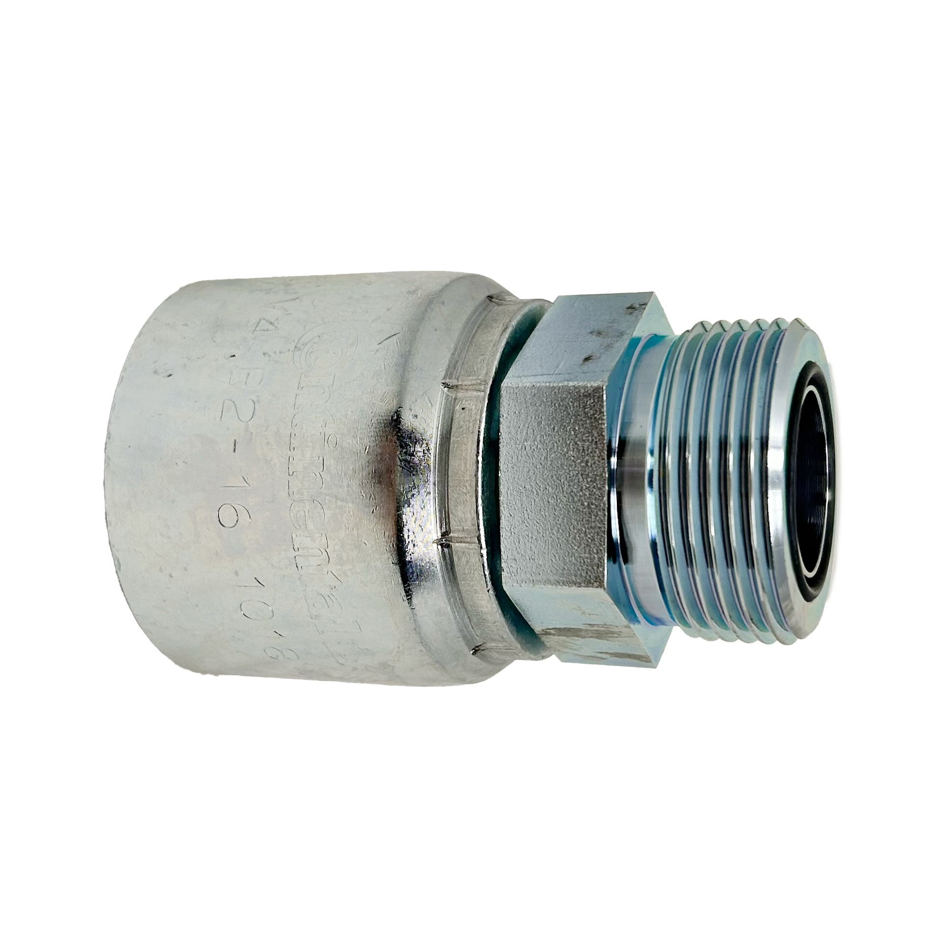 B2-OFM-2020: Continental Hose Fitting, 1.25 (1-1/4") Hose ID x 1-11/16-12 Male ORFS, Straight Rigid Connection