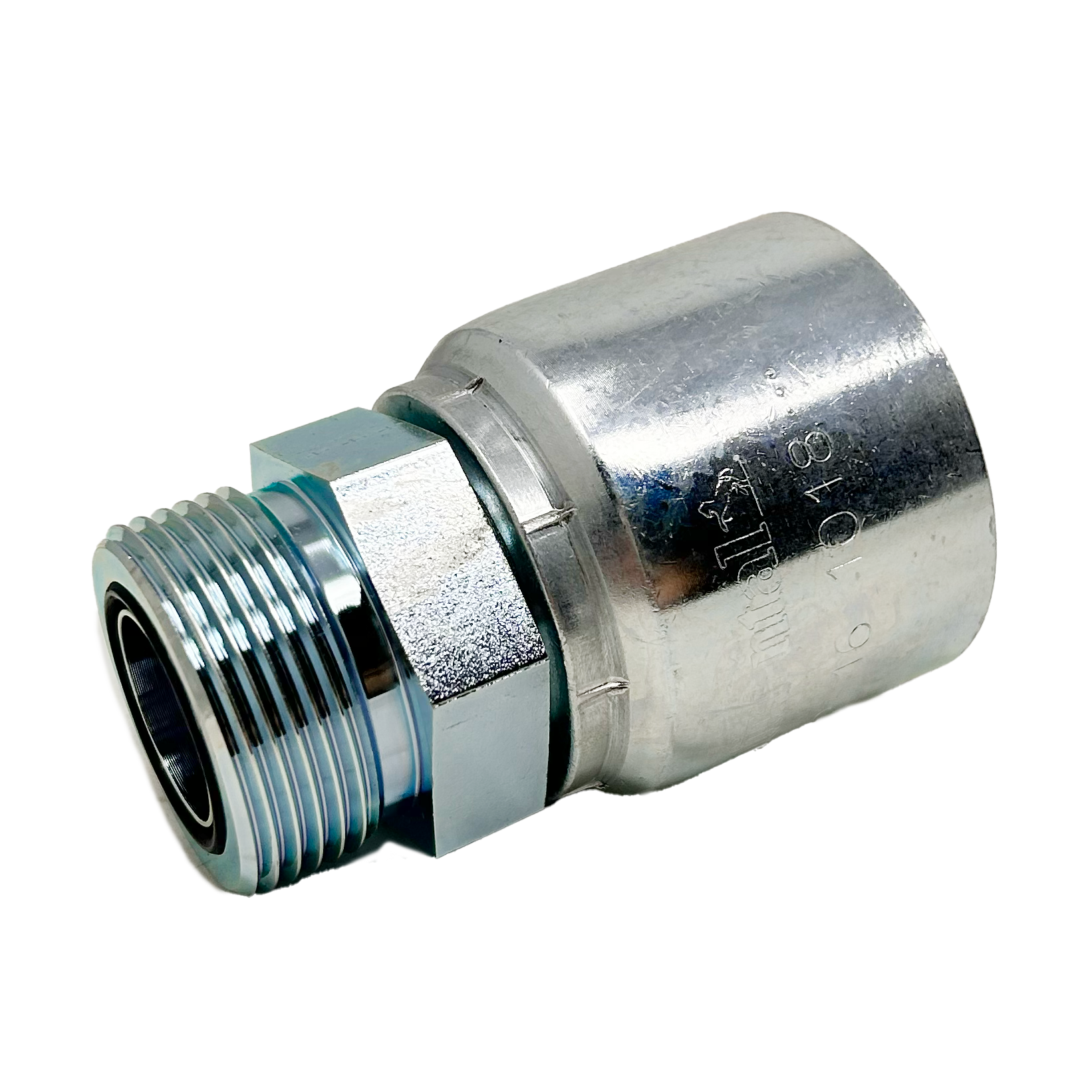 B2-OFM-2020: Continental Hose Fitting, 1.25 (1-1/4") Hose ID x 1-11/16-12 Male ORFS, Straight Rigid Connection