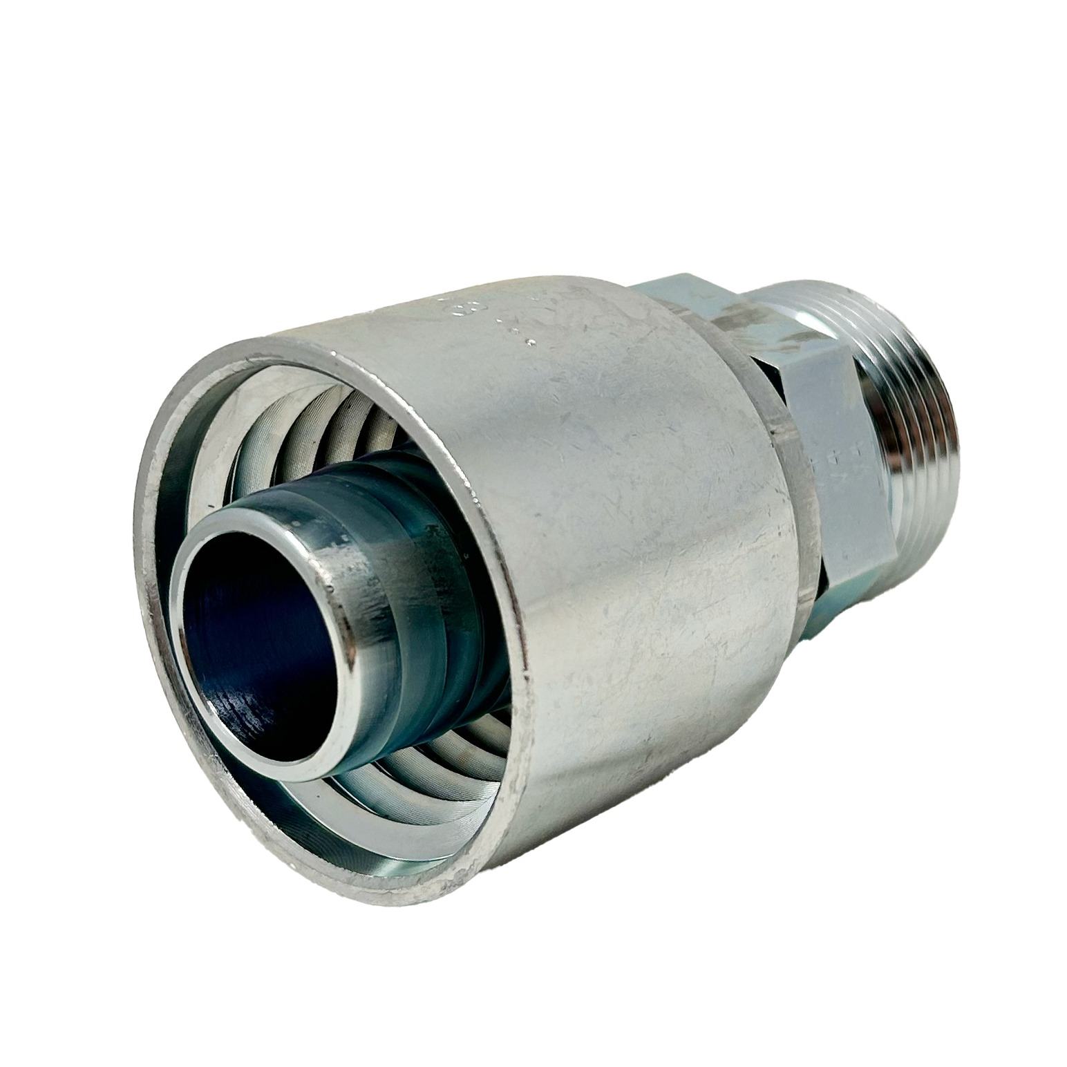 B2-OFM-2020: Continental Hose Fitting, 1.25 (1-1/4") Hose ID x 1-11/16-12 Male ORFS, Straight Rigid Connection