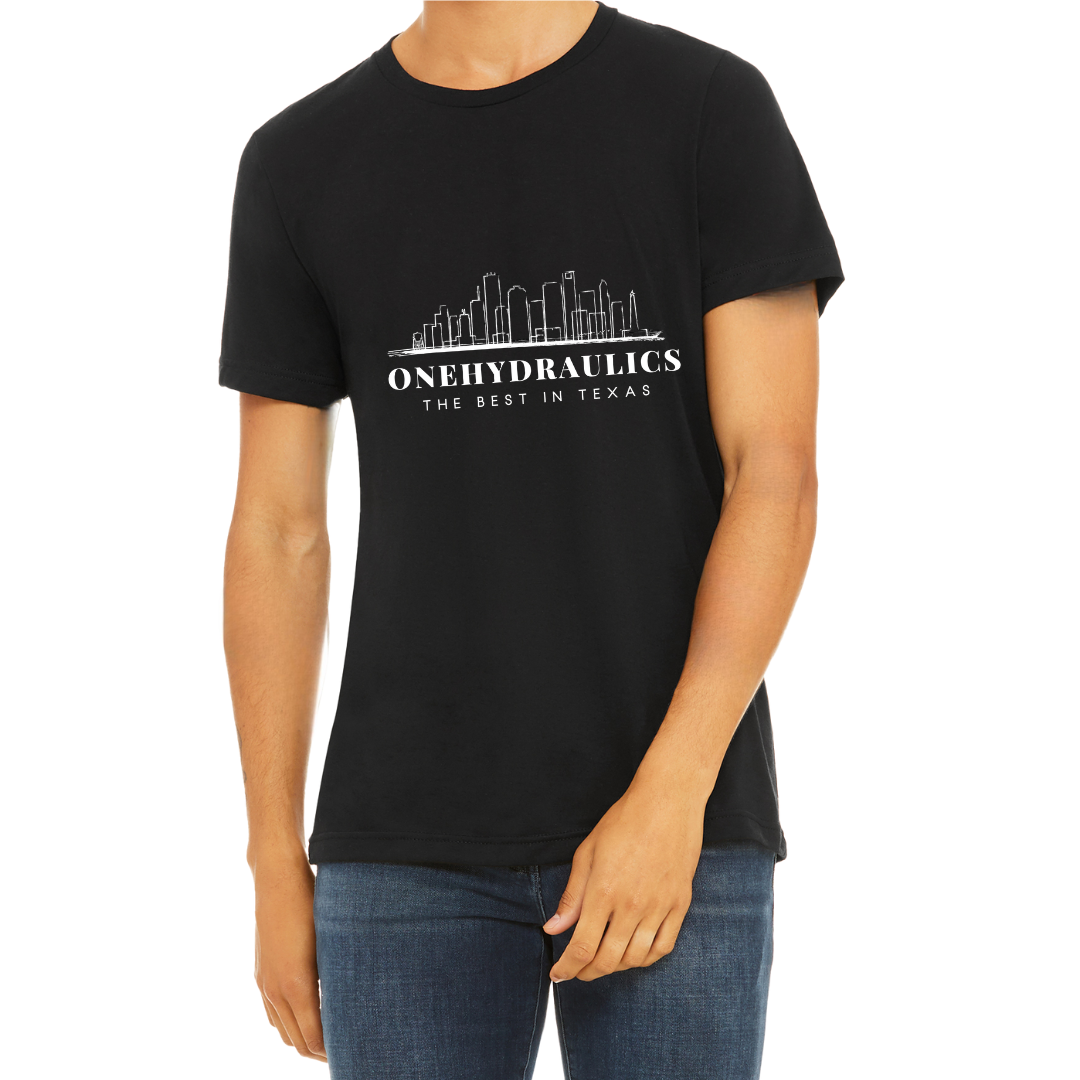 HOUSTON SKYLINE SHIRT - Stylish and Fun Hydraulic Themed T-Shirt - Fluid Power Fashion by OneHydraulics